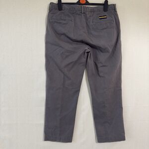 RARE RUGBY RALPH LAUREN GRAY FLAT FRONT CHINOS MENS COTTON DESIGNER PANTS 34x25